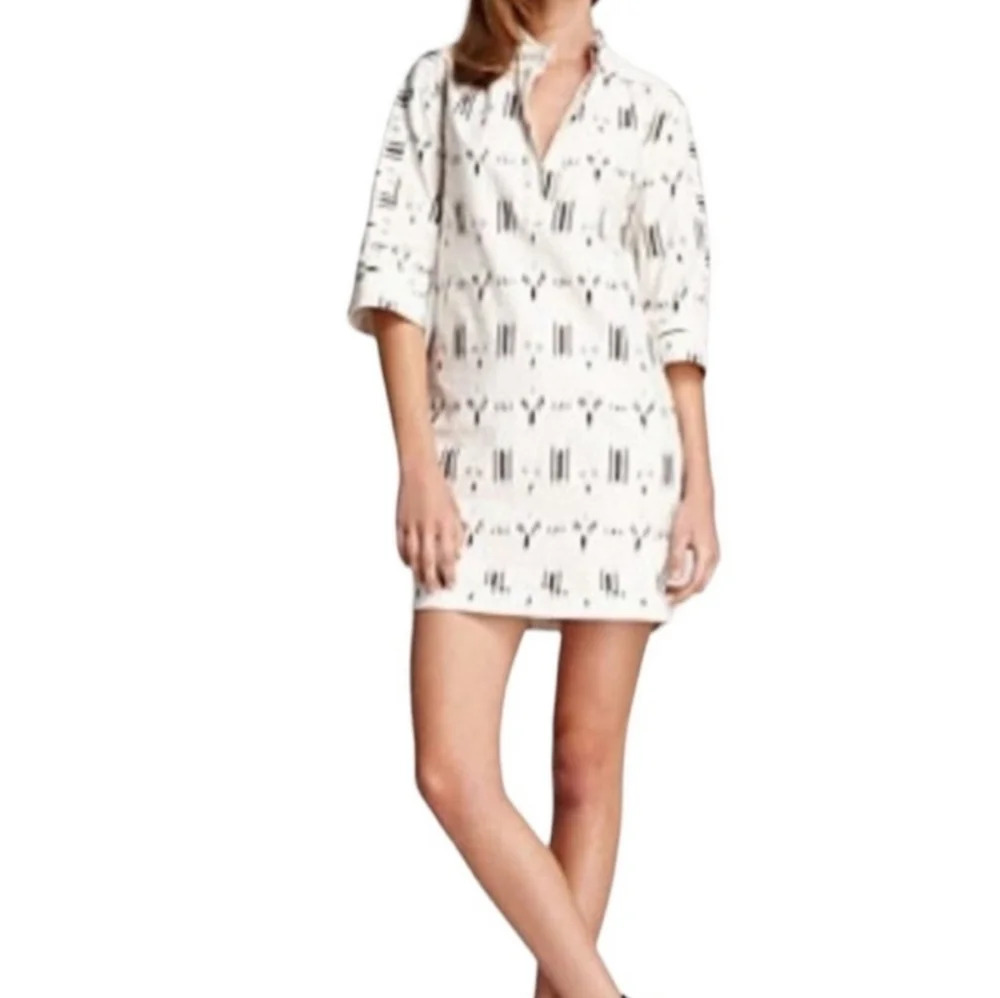 ❤️ 3 for $35 Derek Lam 10 Crosby ikat tribal print shirt sheath dress xs small